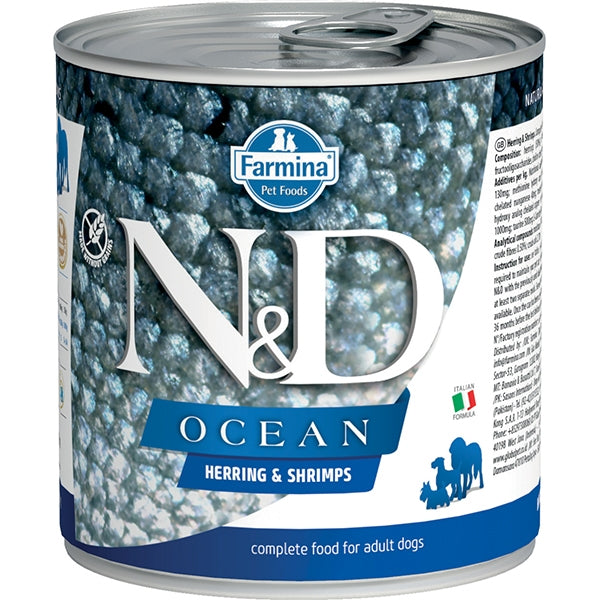 Farmina N&D Ocean Adult Aringa e Gamberetti 285g - Cibo Umido per Cani Farmina N&D Ocean Adult Aringa e Gamberetti 285g - Cibo Umido per Cani